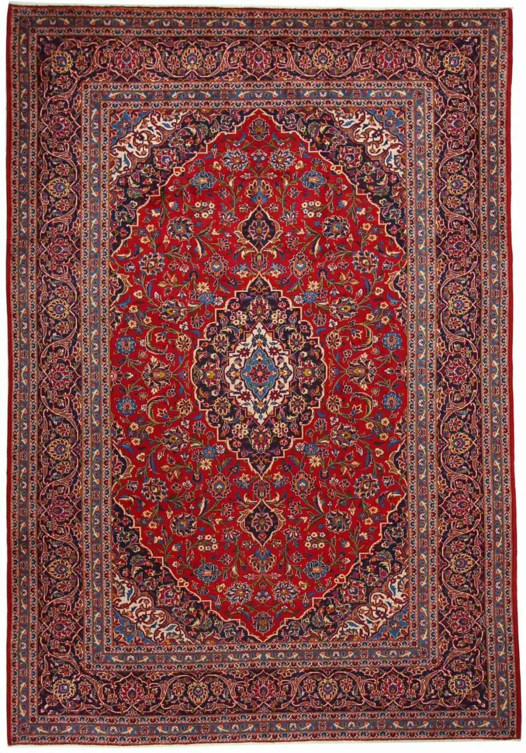 morgenland Wollteppich »Keshan Medaillon Rosso 357 x 245 cm«, rechteckig günstig online kaufen