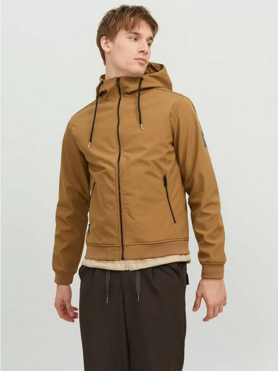 Jack & Jones Blouson Softshell Jacke mit Kapuze Trekking Outdoor Blouson JJ günstig online kaufen