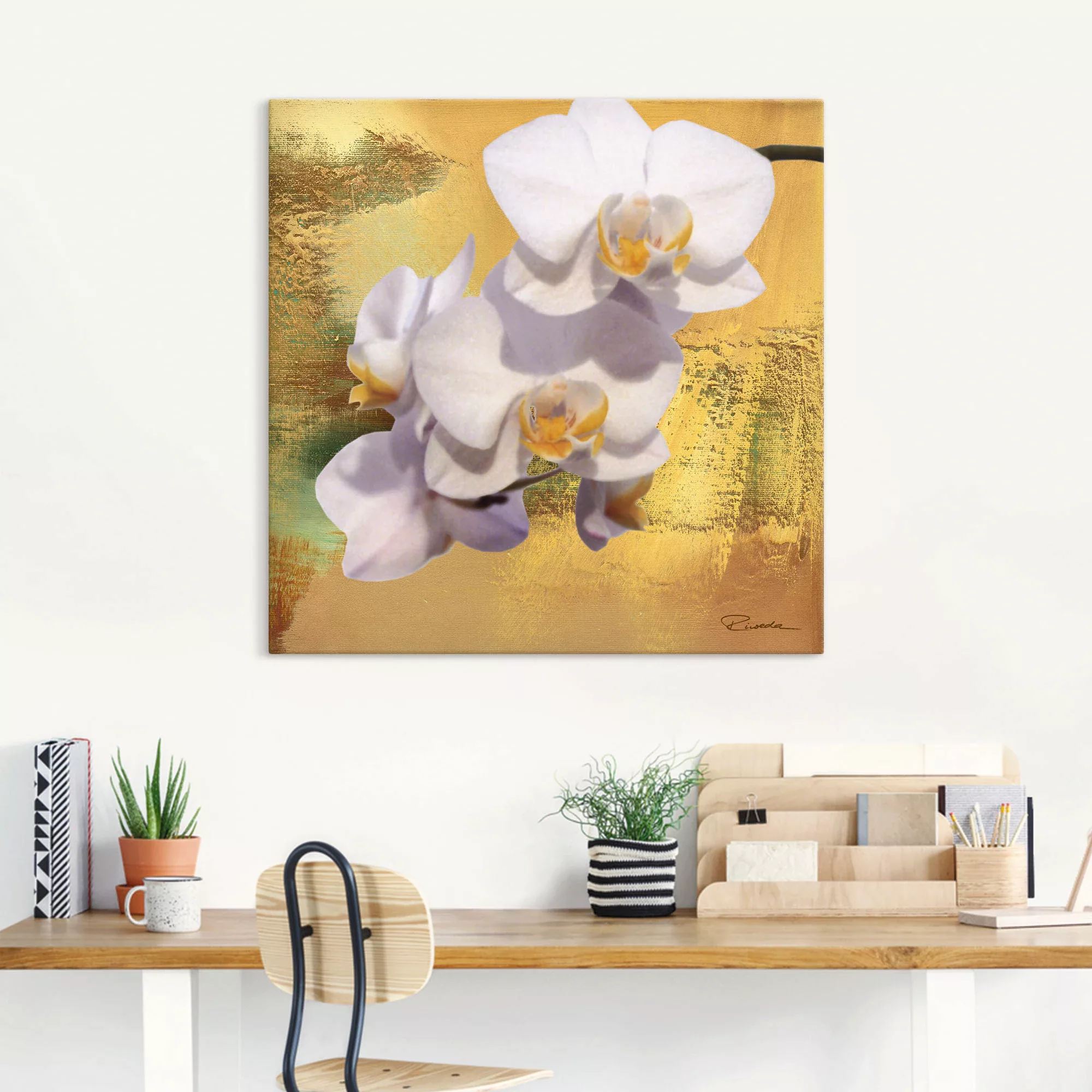 Artland Leinwandbild »Weiße Orchidee II«, Blumen, (1 St.) günstig online kaufen