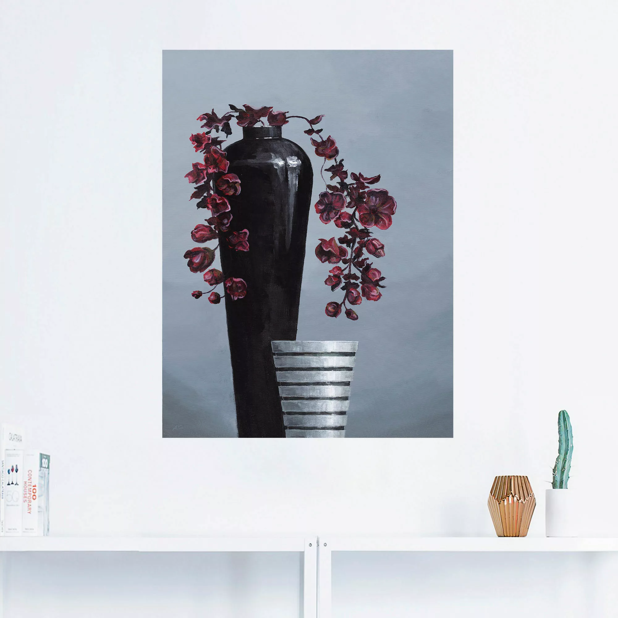 Artland Wandbild »Metallische Vasen«, Vasen & Töpfe, (1 St.), als Alubild, günstig online kaufen