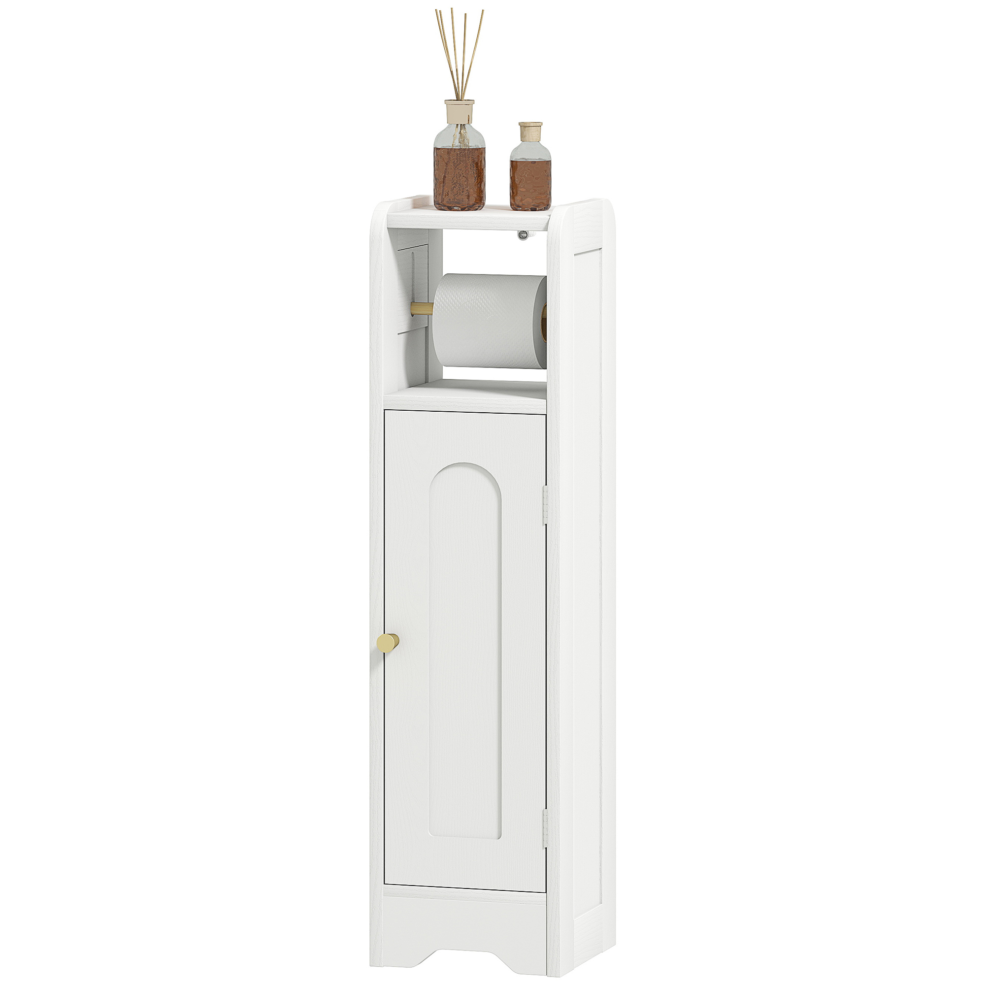 HOMCOM Schmaler Badezimmerschrank, WC-Toilettenaufbewahrung, Toilettenpapie günstig online kaufen