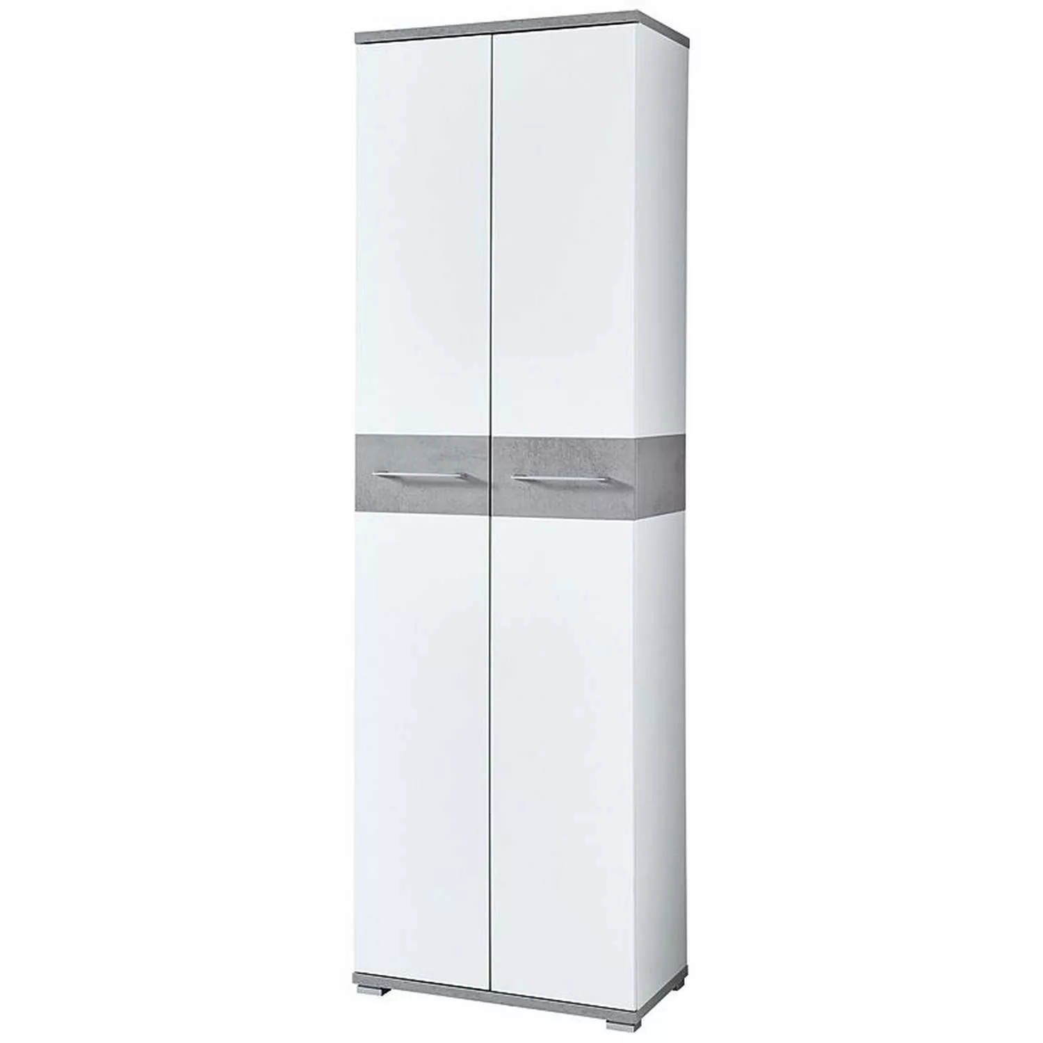 Lomadox Garderobenschrank DAKOTA-01, weiß, Beton-Optik, 59 x 199 x 40cm günstig online kaufen