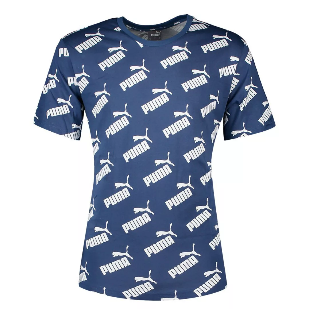 Puma Amplified Allover Print Kurzarm T-shirt S Dark Denim günstig online kaufen