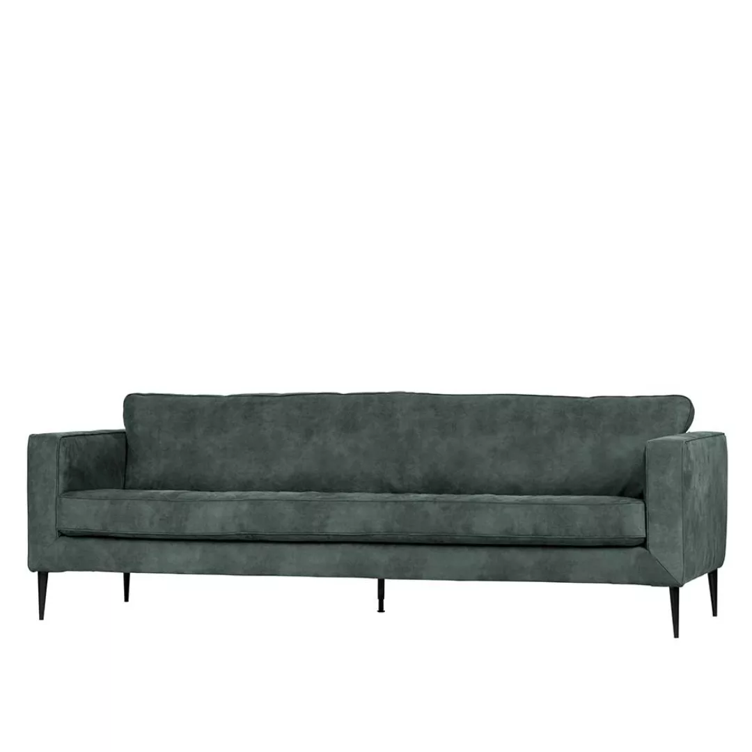 Dreisitzer Couch in Petrol Microfaser 235 cm breit günstig online kaufen