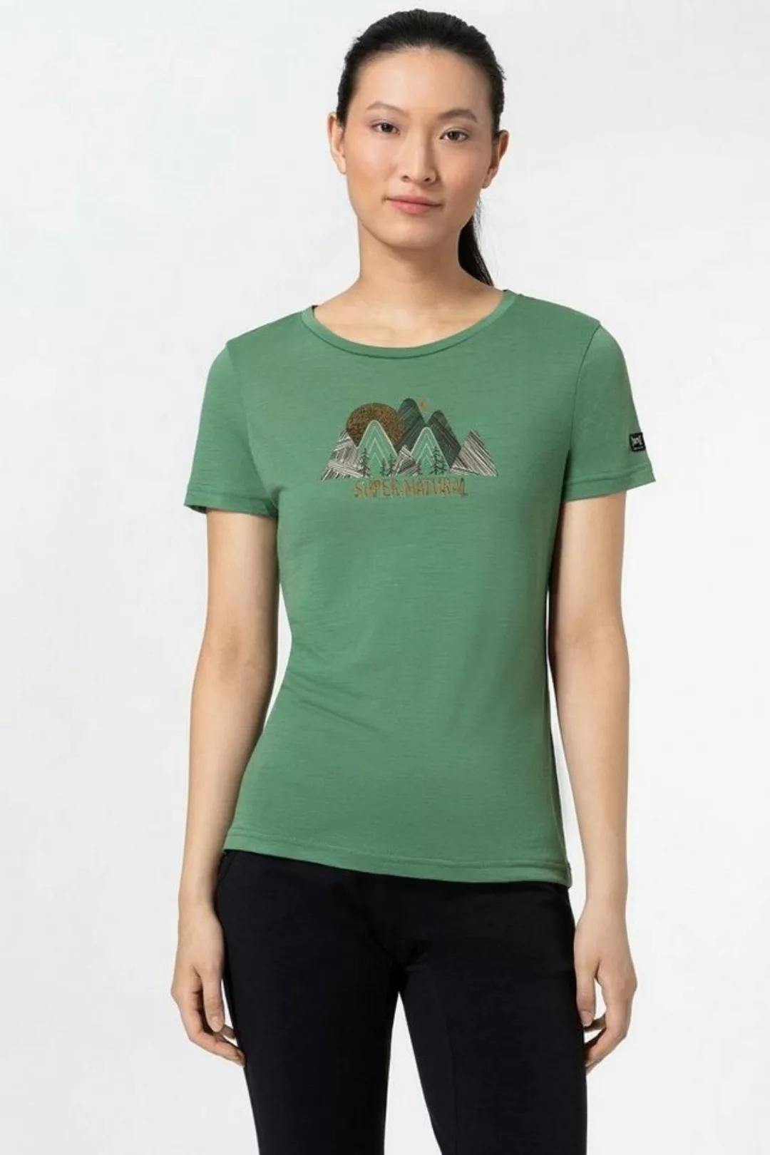 SUPER.NATURAL Print-Shirt Merino T-Shirt W TRIANGLE HILL TEE funktioneller günstig online kaufen