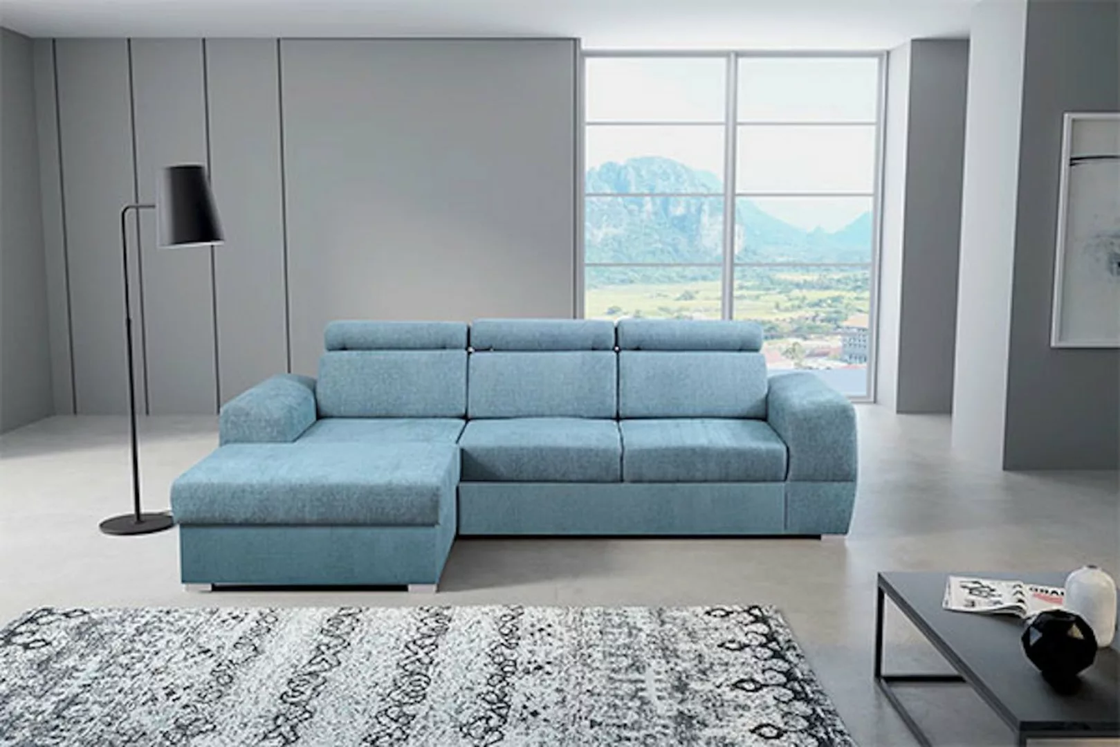 Feldmann-Wohnen Ecksofa Matrix, 260cm Farbe wählbar mit Schlaffunktion und günstig online kaufen