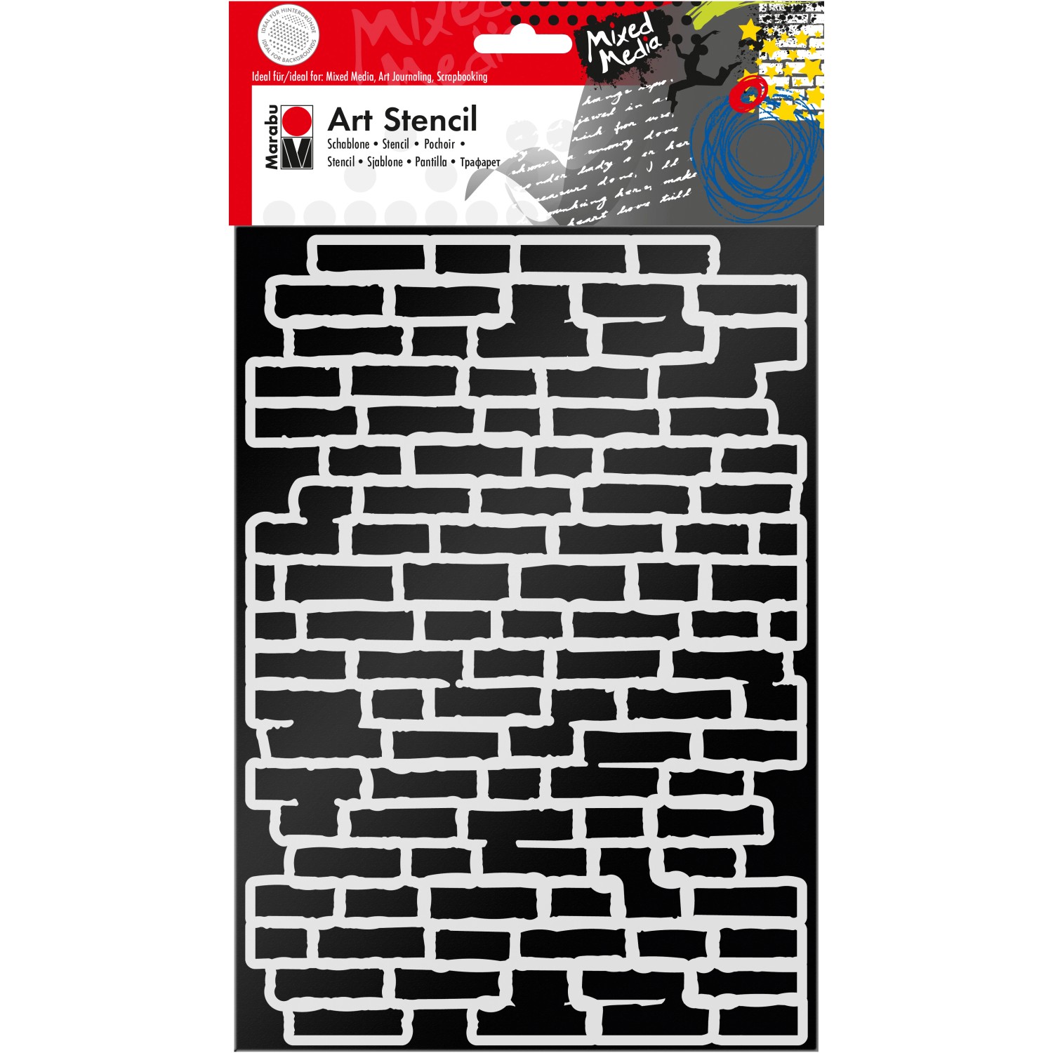 Marabu Art Stencil Schablone Bricks DIN A4 günstig online kaufen