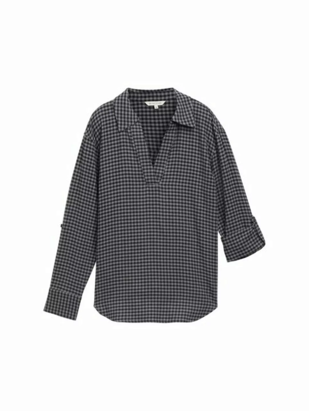 TOM TAILOR Hemdbluse checked flanell blou günstig online kaufen