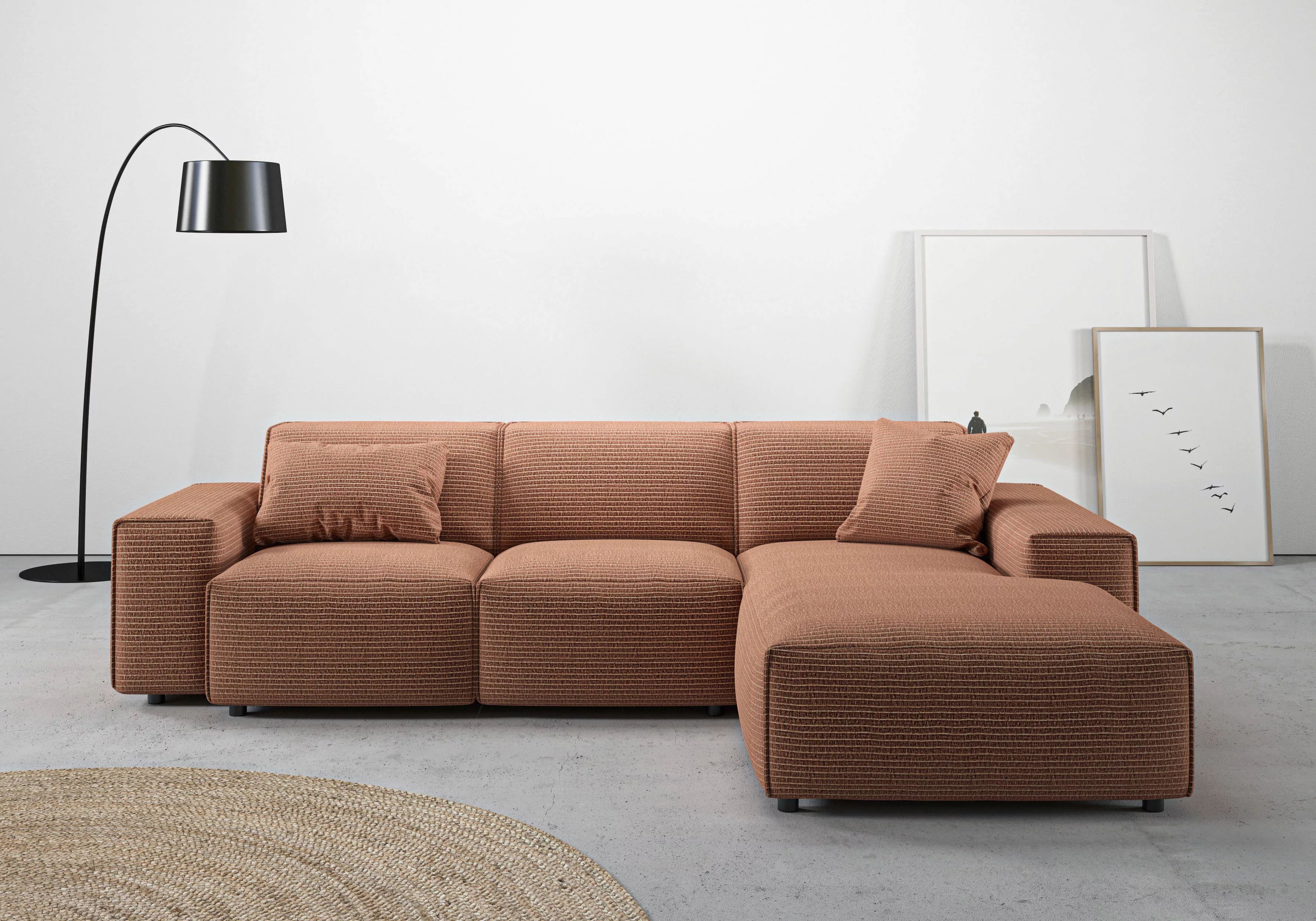 andas Ecksofa "Glimminge L-Form auch in Breitcord, Feincord + Easy care-Bez günstig online kaufen