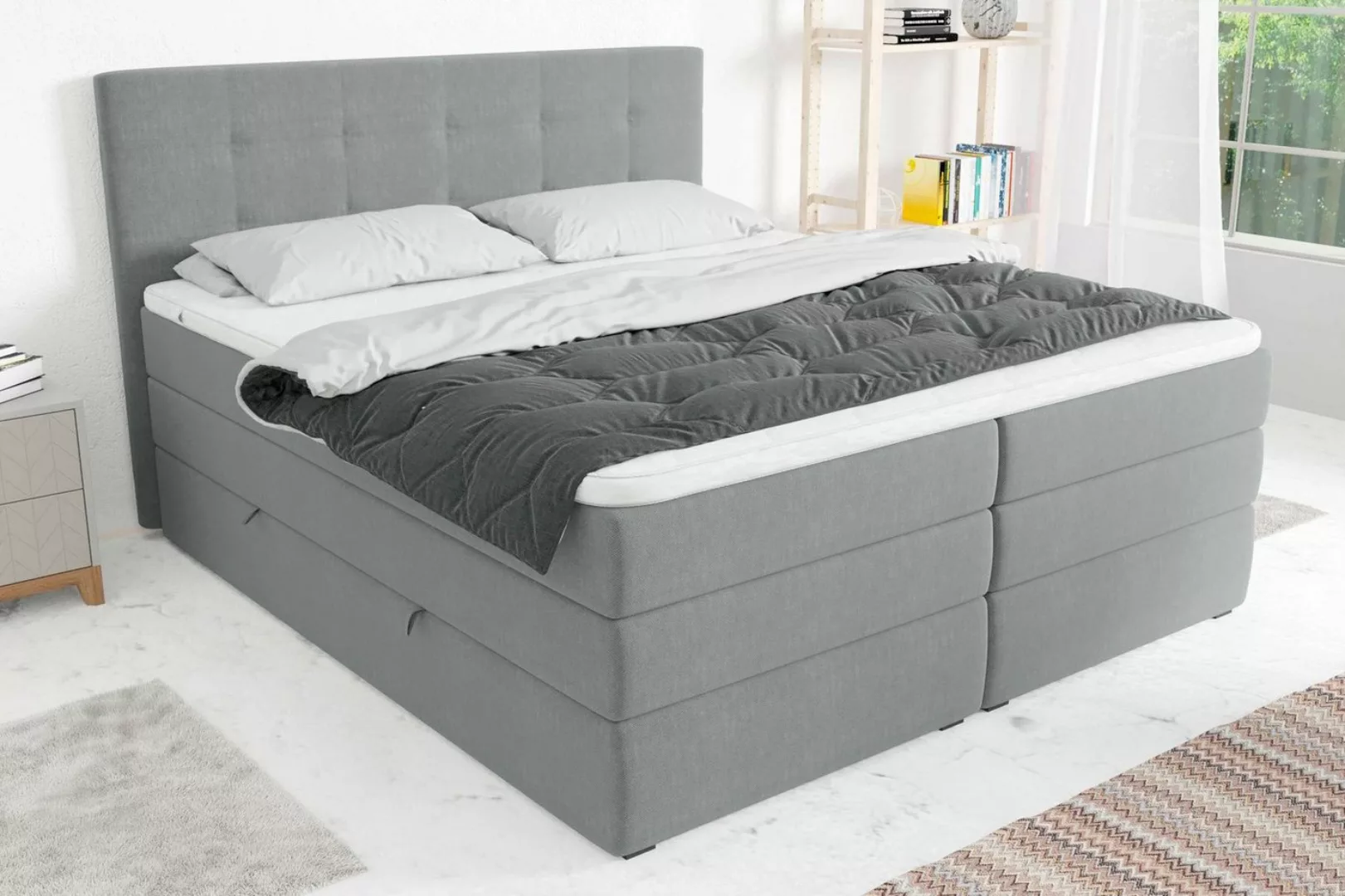 Stylefy Boxspringbett Dante (Schlafzimmerbett, Bett), 140/160/180 x 200 cm, günstig online kaufen