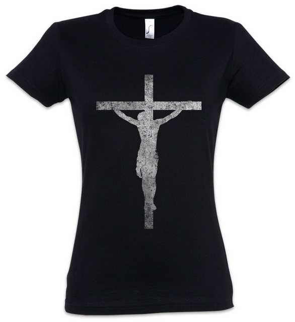 Urban Backwoods Print-Shirt Jesus Cross Damen T-Shirt Christ Messiah Messia günstig online kaufen