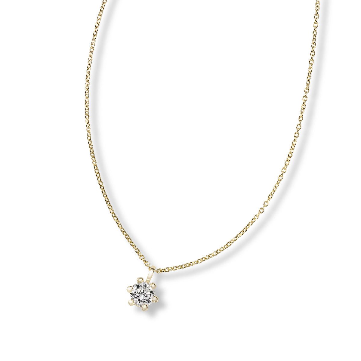 Reflexion Diamonds Goldkette Solitär 585/-Weiß- oder günstig online kaufen