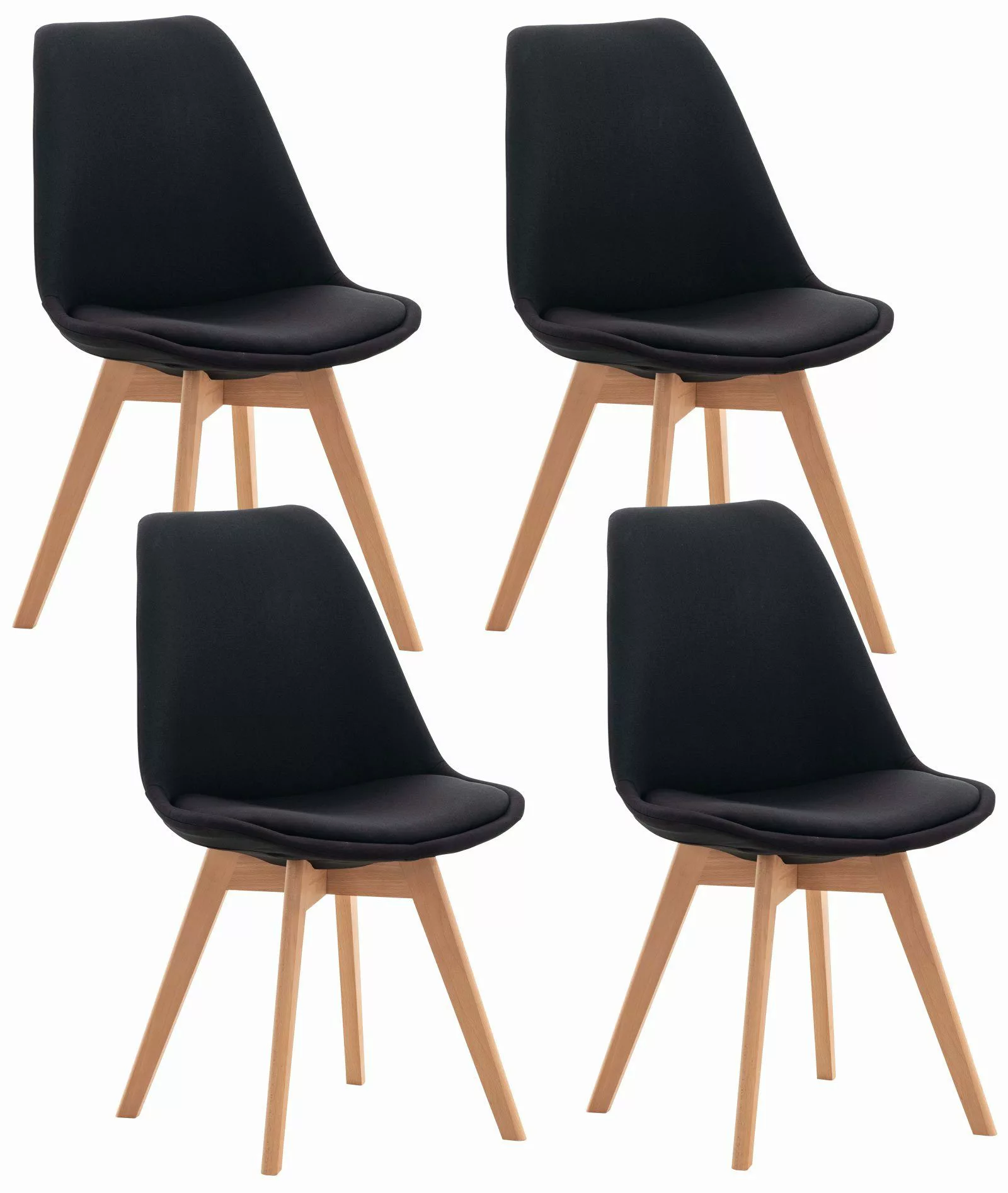 CLP Küchenstuhl Linares (4er Set), Buchenholz-Gestell, günstig online kaufen
