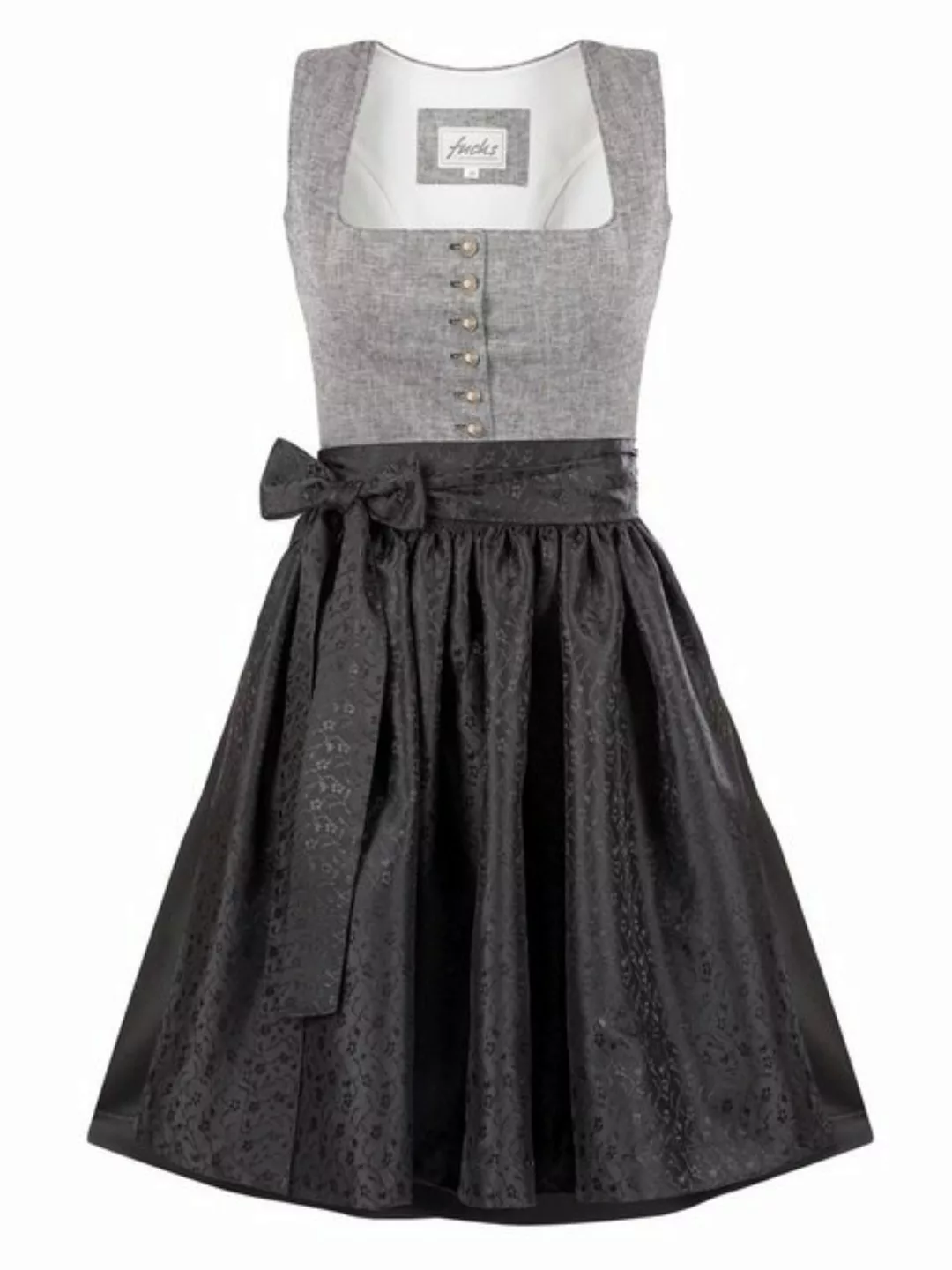 Trachten24.de Dirndl Midi Dirndl Vrone schwarz (2-tlg) Rockteil 65cm günstig online kaufen