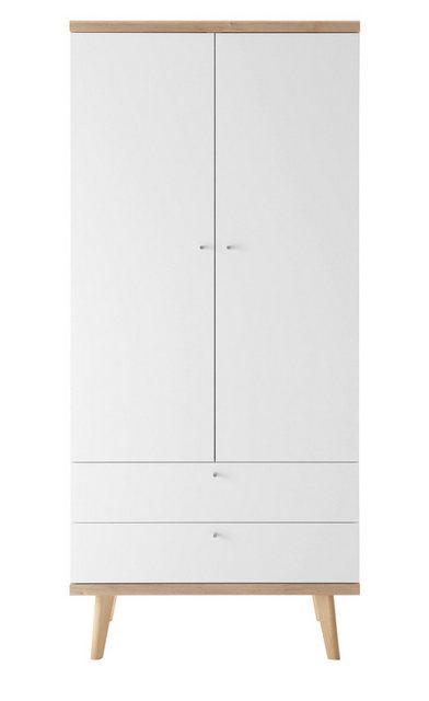 Furn.Design Kleiderschrank Helge (Schrank in Eiche Riviera mit weiß, 80 x 1 günstig online kaufen