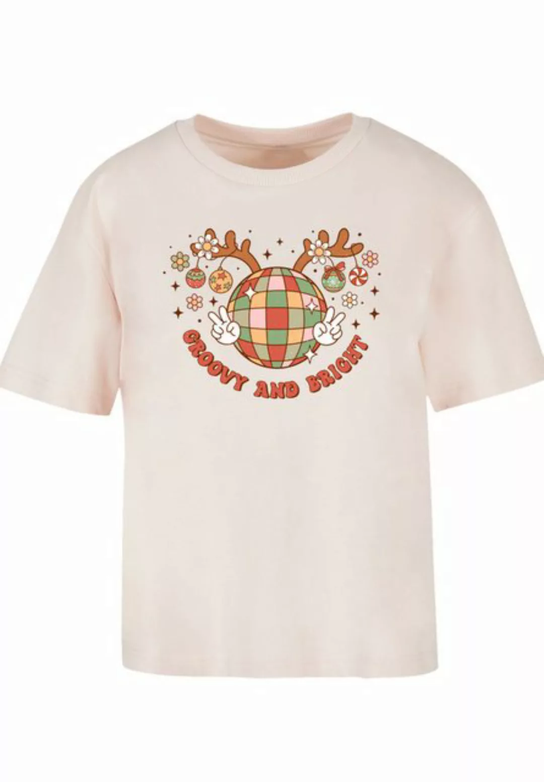 F4NT4STIC T-Shirt Groovy Weihnachten Disco Deer Premium Qualität, Weihnacht günstig online kaufen