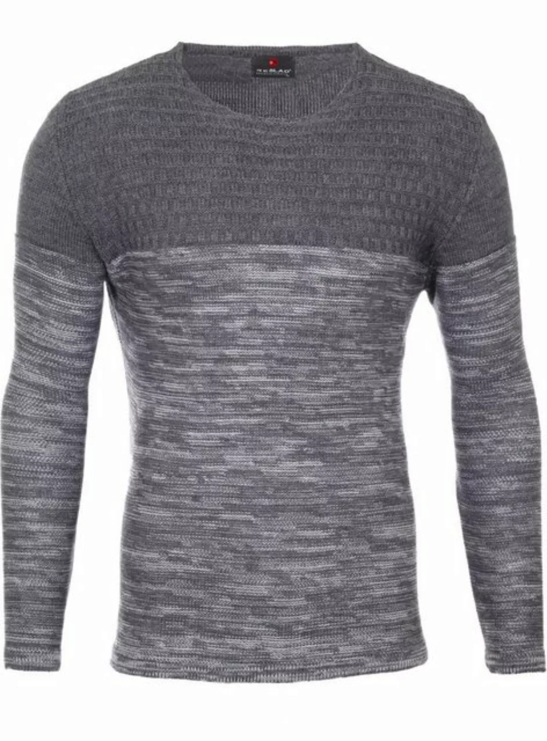 Reslad Strickpullover Reslad Strickpullover Herren-Pullover Melange Colorbl günstig online kaufen