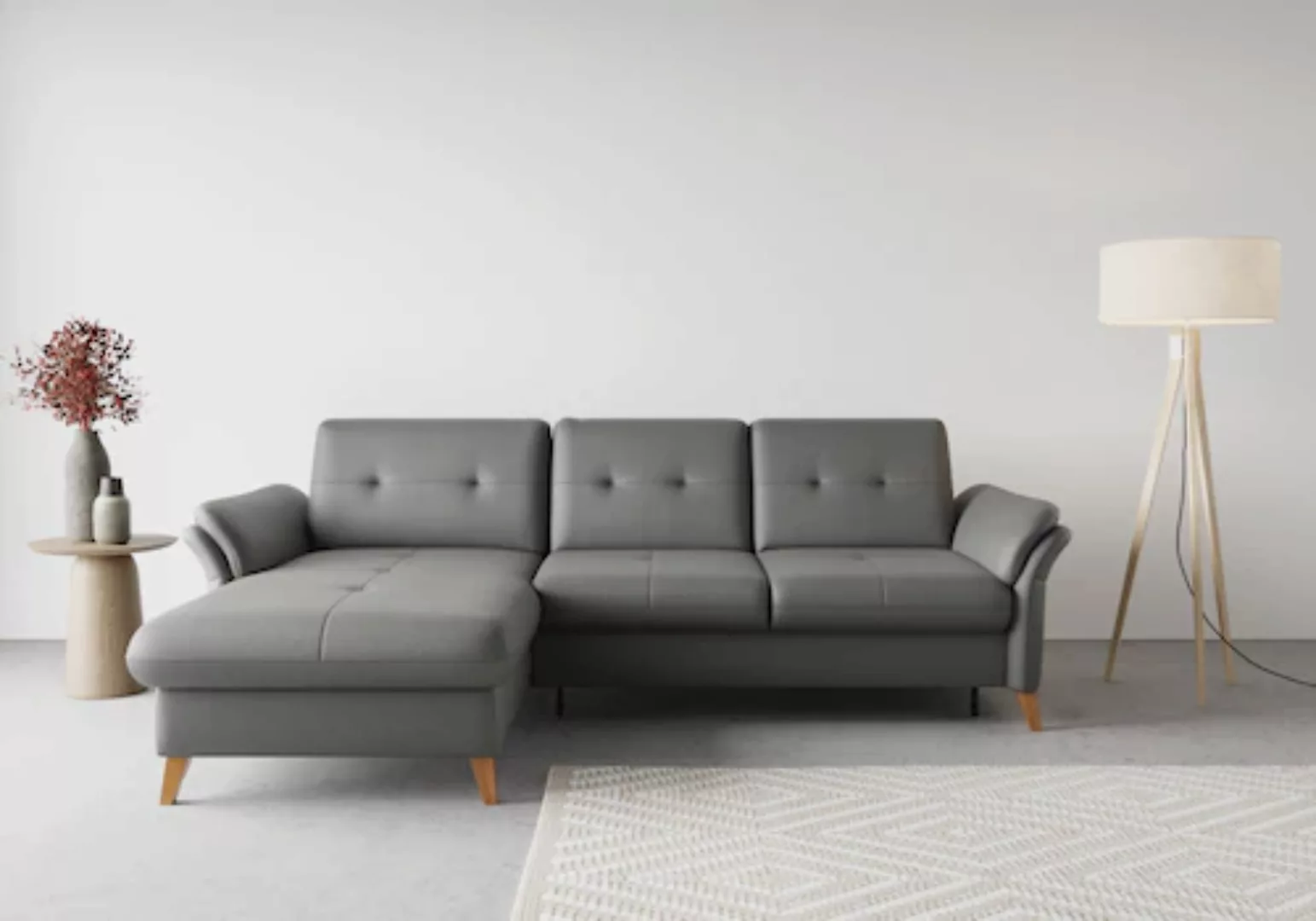 sit&more Ecksofa »Göteborg«, Sitztiefenverstellung und Federkern, wahlweise günstig online kaufen