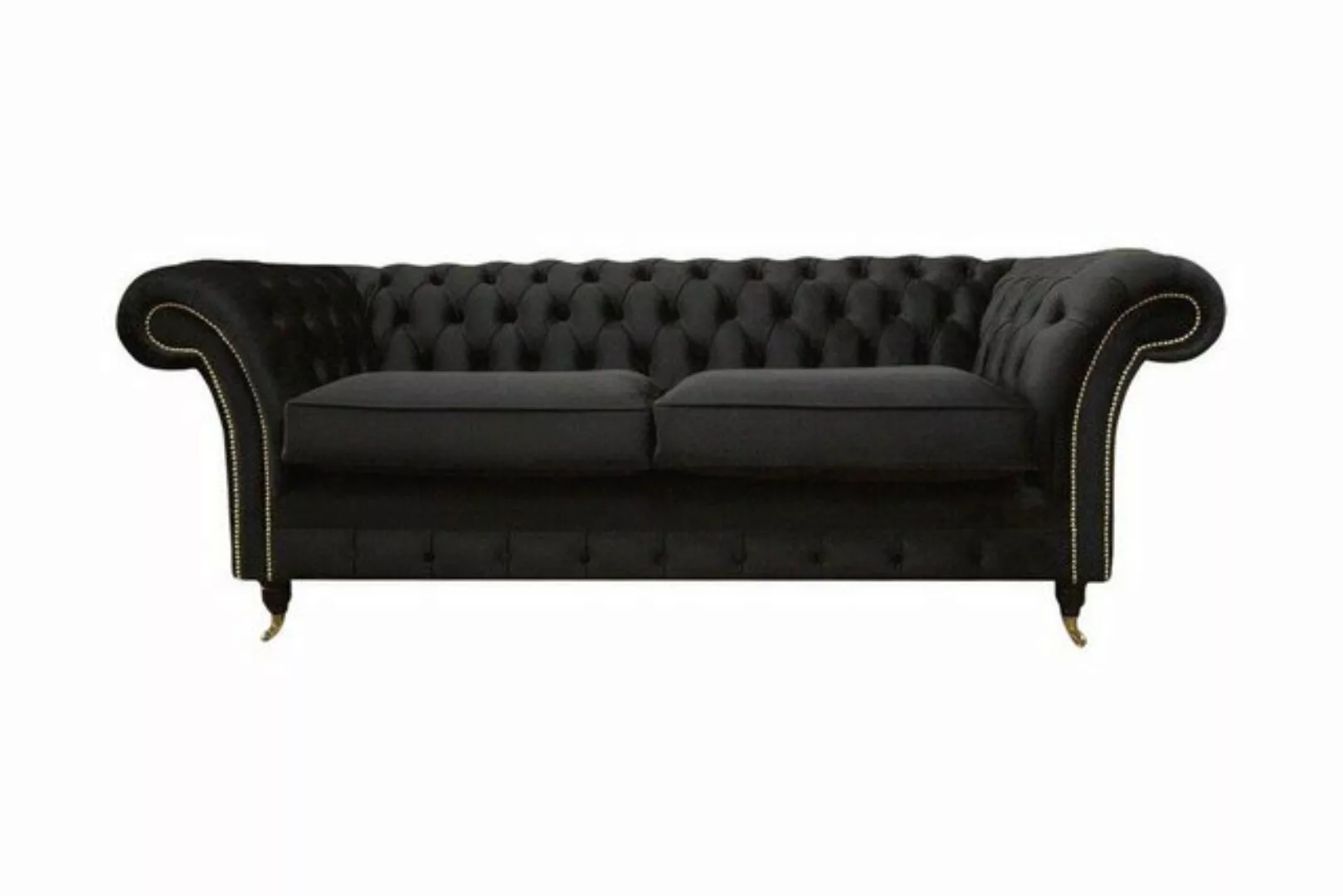 Xlmoebel Sofa Chesterfield 3-Sitzer Sofa Couch Polster Luxus Textil Sofas, günstig online kaufen