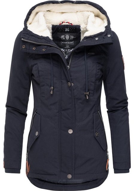 Marikoo Winterjacke Bikoo sportliche Damen Outdoor Baumwolljacke mit Kapuze günstig online kaufen