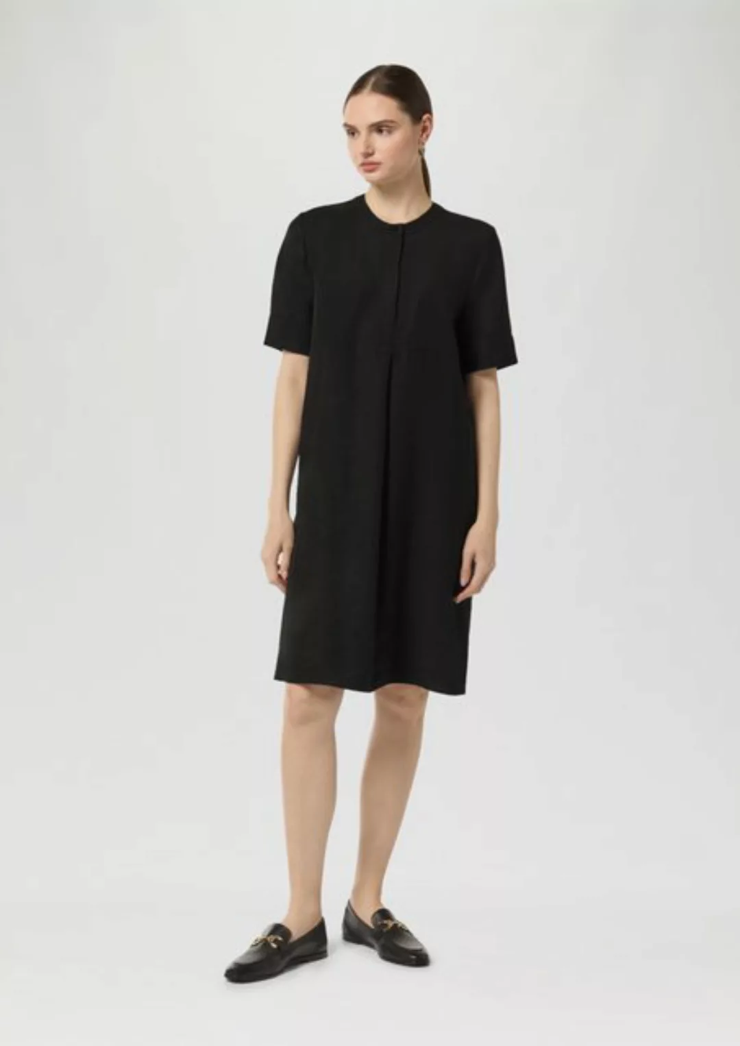 comma casual identity Minikleid T-Shirt-Kleid mit Stehkragen Stickerei günstig online kaufen
