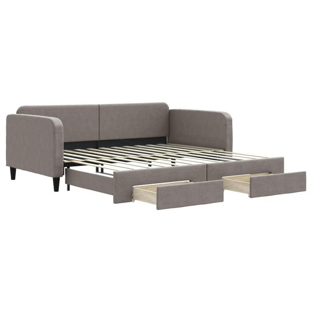 vidaXL Gästebett Gästebett Tagesbett Ausziehbar mit Schubladen Taupe 100x20 günstig online kaufen