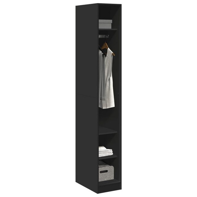 vidaXL Kleiderschrank Kleiderschrank Schwarz 30x50x200 cm Holzwerkstoff günstig online kaufen