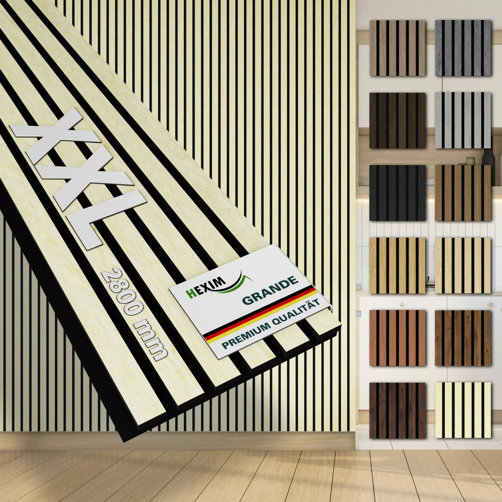 Hexim Wandpaneel, (Lamellen Grande 280cm Akustikpanelee günstig online kaufen