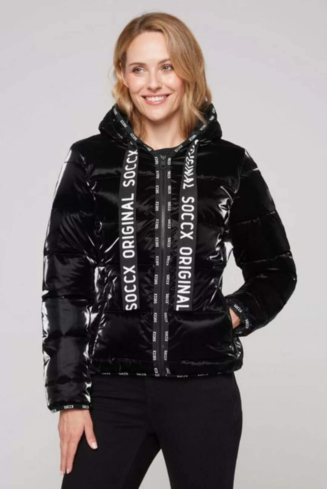 SOCCX Steppjacke mit elastischem Saumabschluss günstig online kaufen