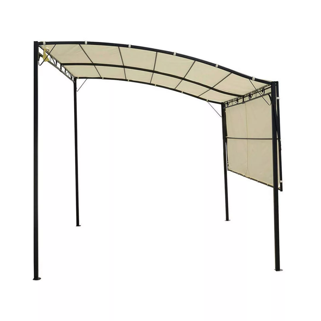 Outsunny Pavillon schwarz Stahl B/H/L: ca. 250x250x300 cm günstig online kaufen