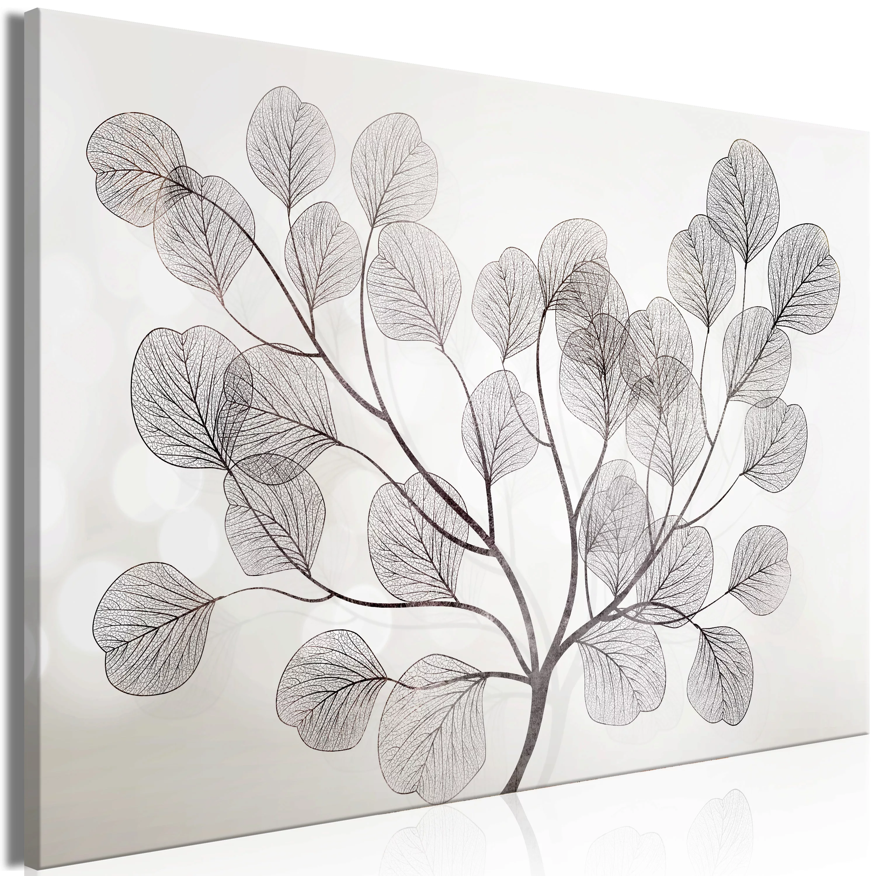 artgeist Wandbild Leaves in the Wind (1 Part) Wide schwarz/weiß Gr. 60 x 40 günstig online kaufen