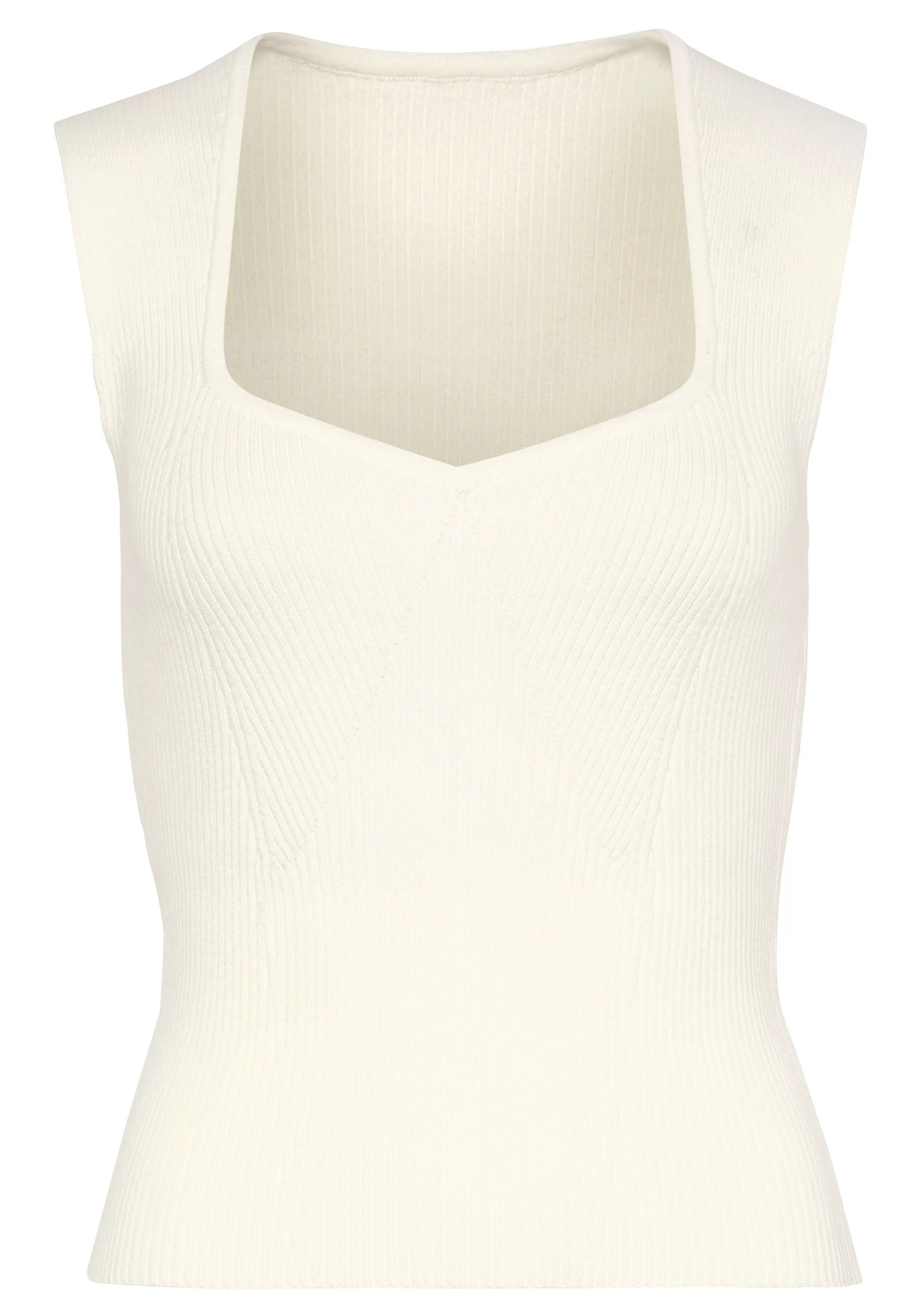 LASCANA Stricktop mit eckigem Ausschnitt, elegantes Top mit breiten Trägern günstig online kaufen