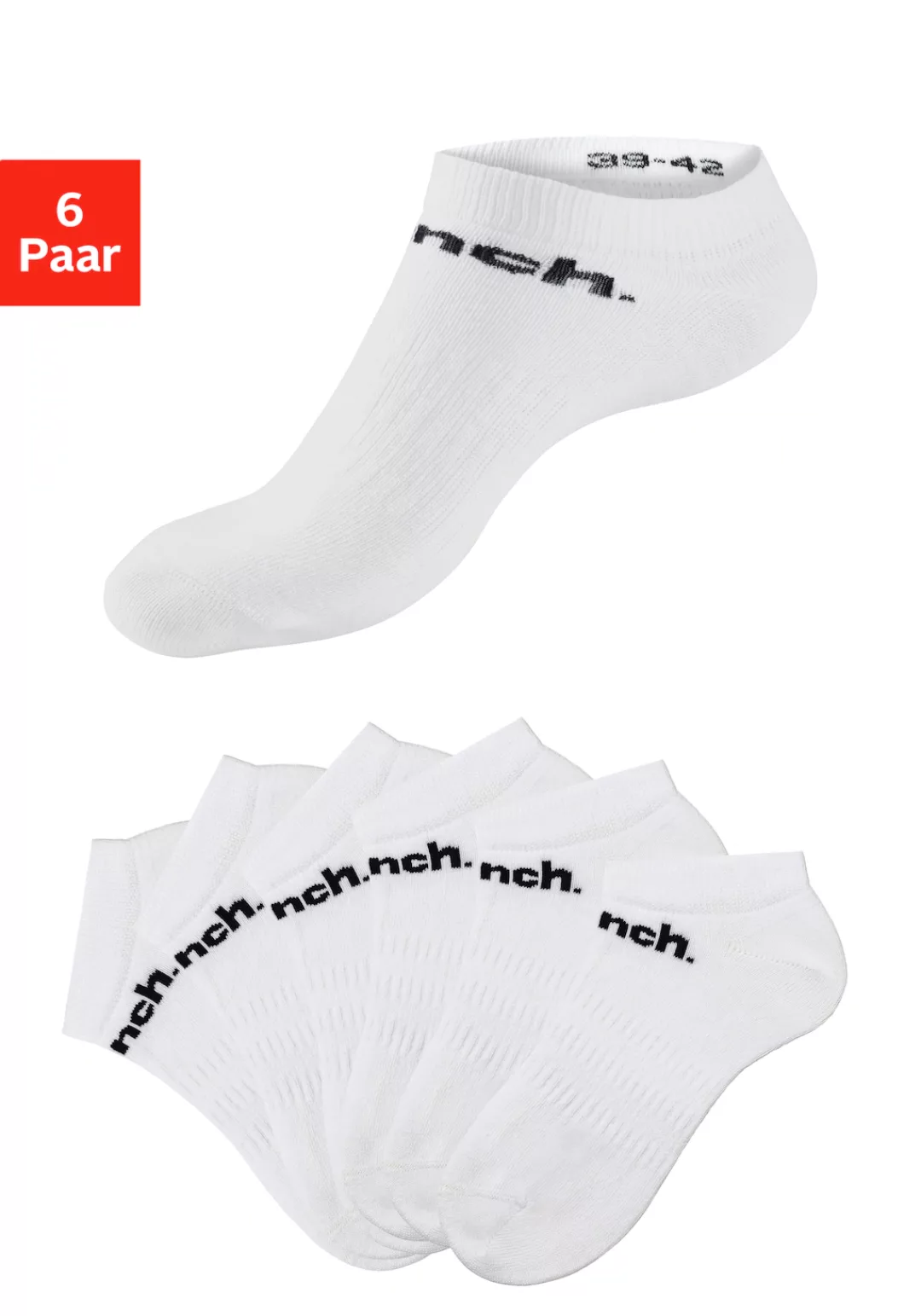 Bench. Sportsocken, (Packung, 6 Paar), Sneakersocken mit klassischem Logosc günstig online kaufen