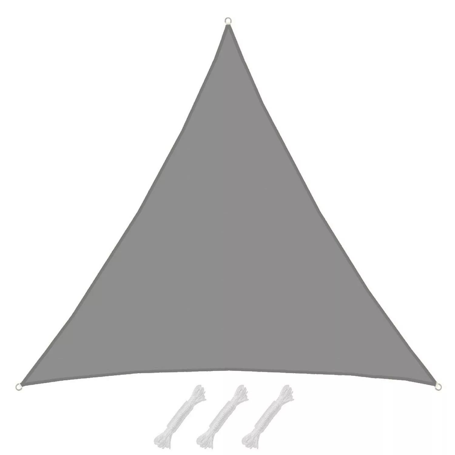 AMANKA Polyester Sonnensegel Wasserdicht - 6x6x6m Dreieck Grau günstig online kaufen