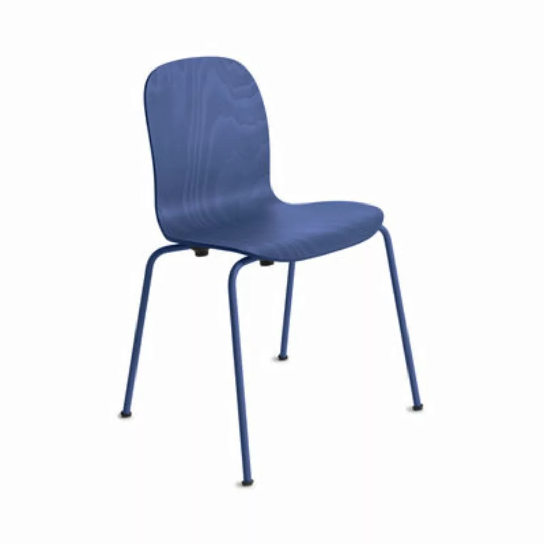 Stapelbarer Stuhl Tate Color holz blau /Jasper Morrison, 2012 - Holz - Capp günstig online kaufen
