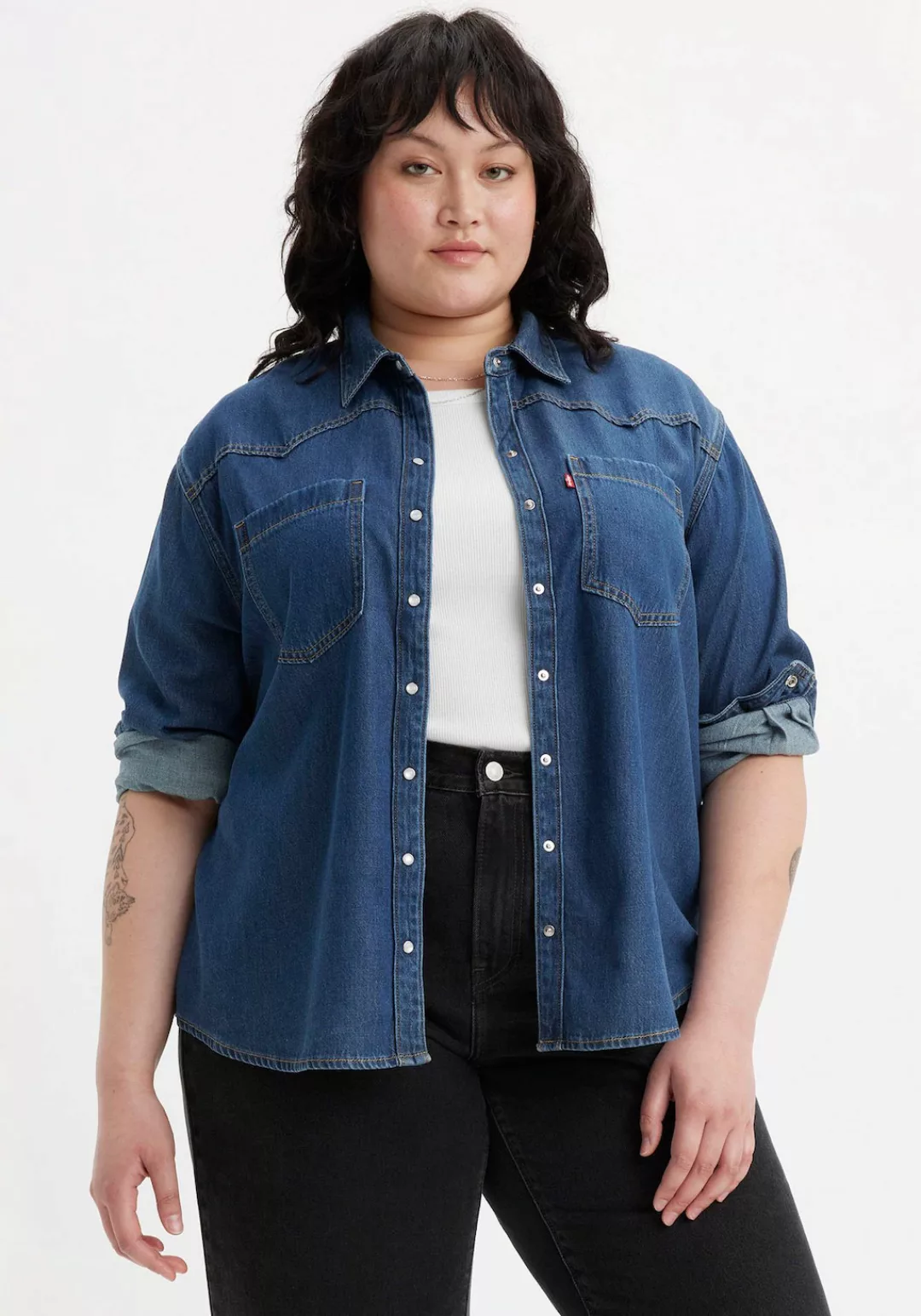 Levi's® Plus Jeansbluse Teodora Western günstig online kaufen