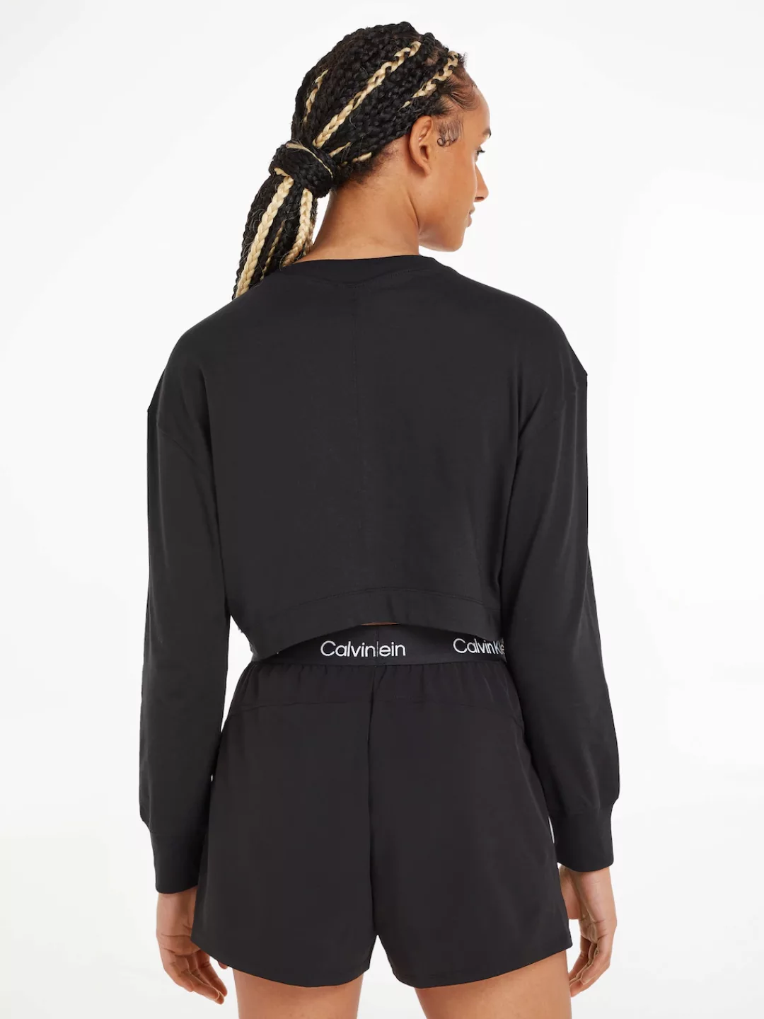 Calvin Klein Sport Langarmshirt PW - LS Top (Cropped) mit Rundhalsausschnit günstig online kaufen