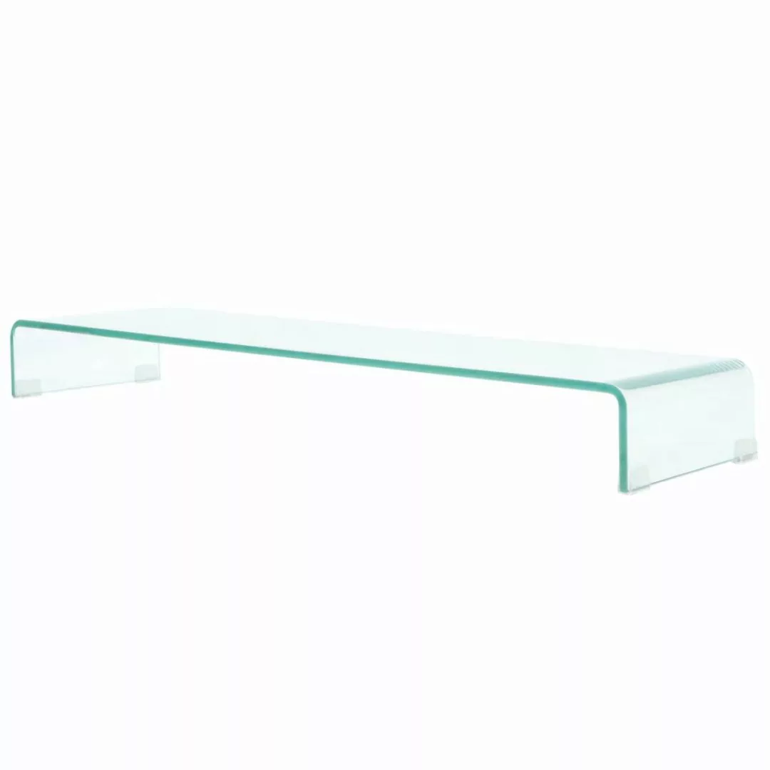 Tv-tisch/bildschirmerhöhung Glas Transparent 110x30x13 Cm günstig online kaufen