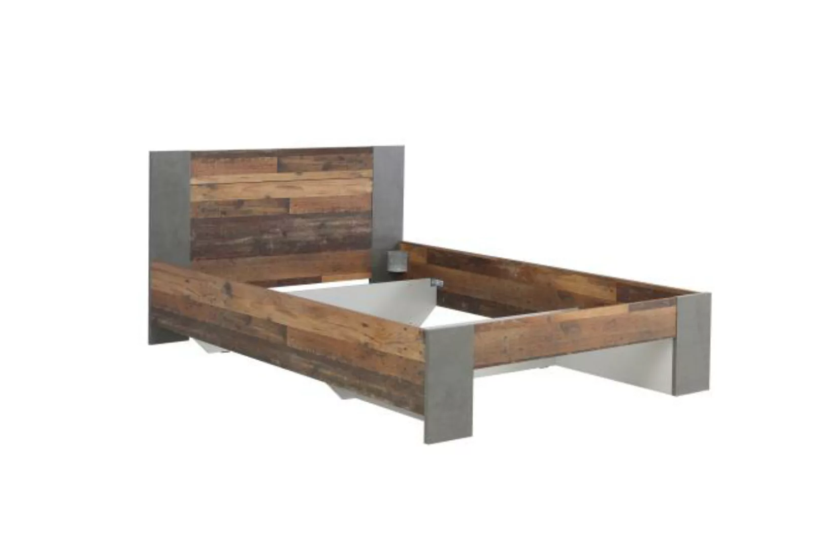 FORTE Einzelbett Jugendbett CLIF 140 x 200 cm Optik: Old Wood Vintage von F günstig online kaufen