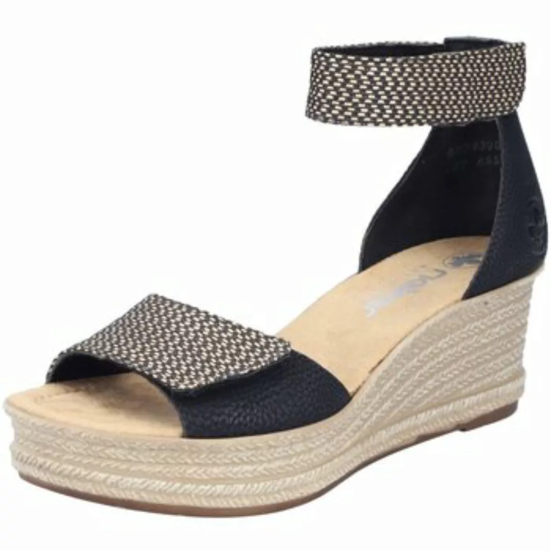 Rieker  Sandalen Sandaletten Sandalette Keilsohle Bast Klett 68793-00 günstig online kaufen