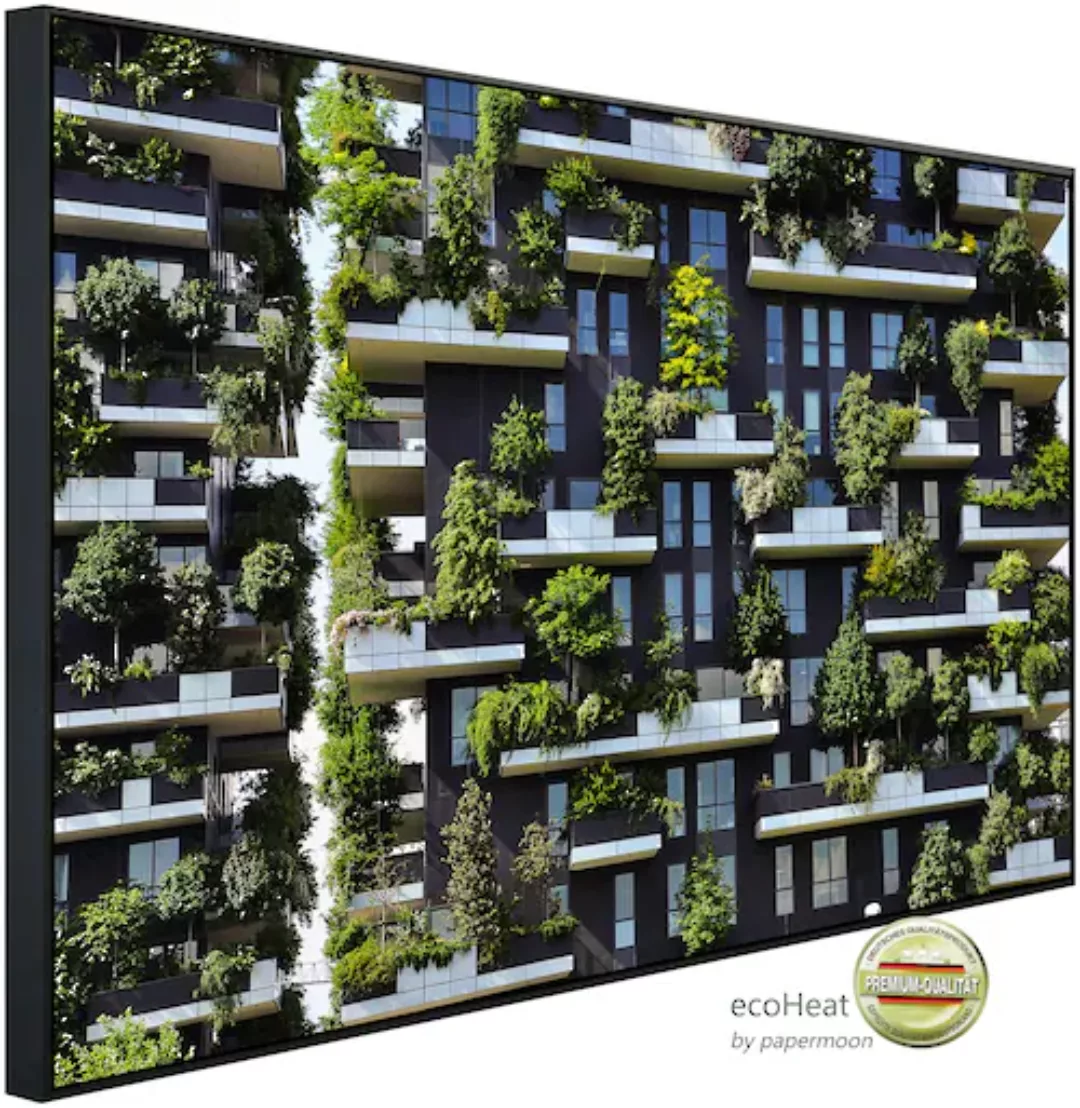 Papermoon Infrarotheizung »Häuser mit Pflanzen«, sehr angenehme Strahlungsw günstig online kaufen