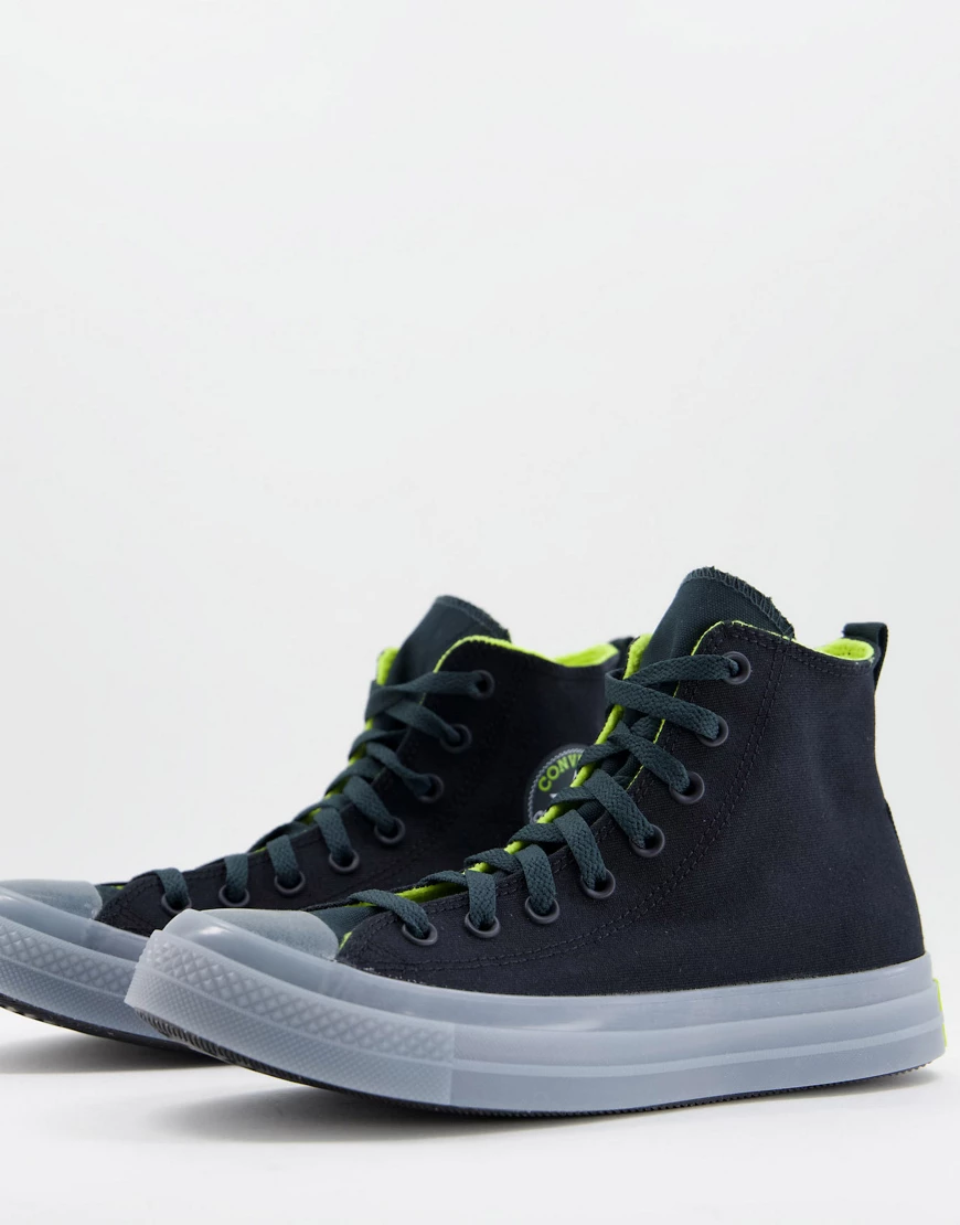 Converse – Chuck Taylor All Star CX Hi – Sneaker in Schwarz und Limettengrü günstig online kaufen