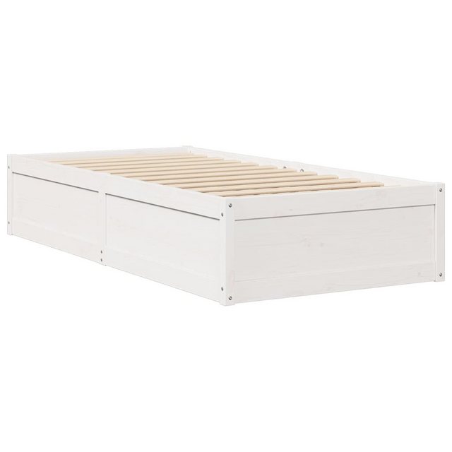 vidaXL Bett, Massivholzbett ohne Matratze Weiß 90x190 cm Kiefernholz günstig online kaufen