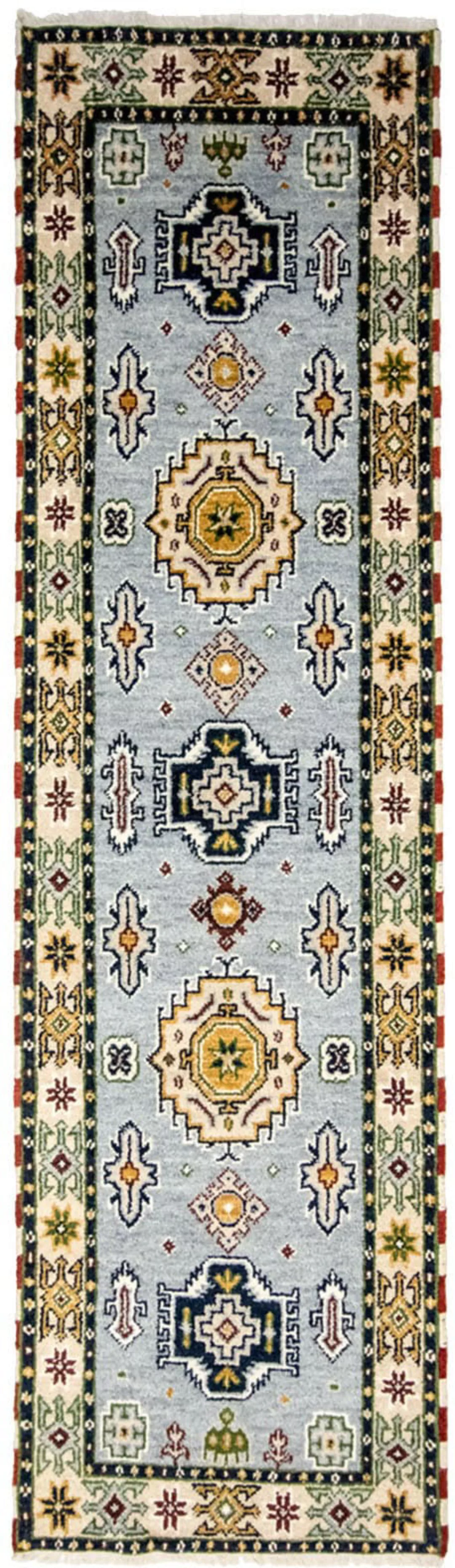 morgenland Wollteppich »Kazak Teppich handgeknüpft blau«, rechteckig günstig online kaufen