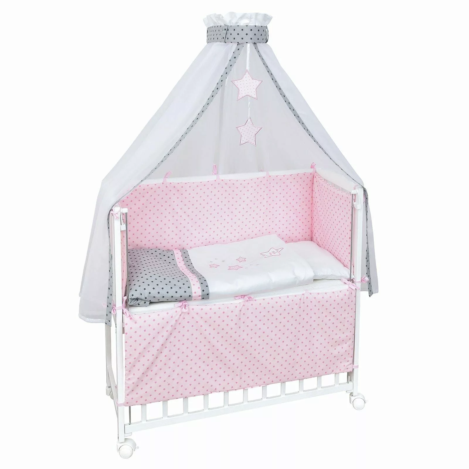 Baby-Delux Beistellbett Babybett Magic Stars Rosa, günstig online kaufen
