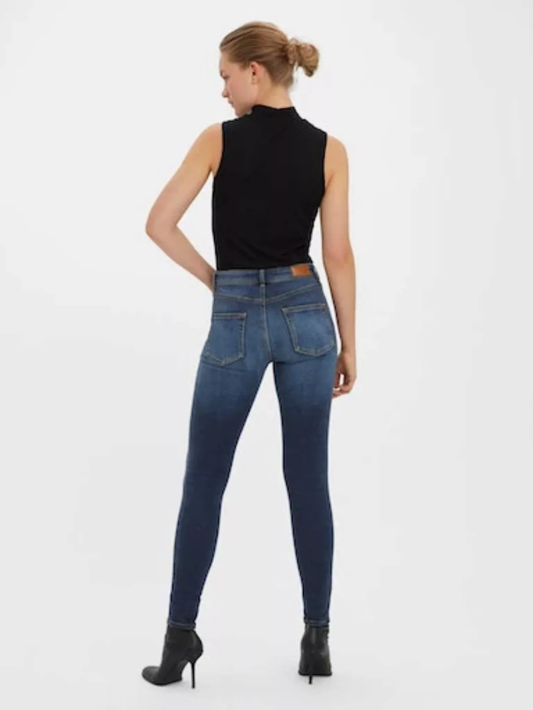 Vero Moda Slim-fit-Jeans VMLUX MR SLIM JEANS RI375 günstig online kaufen