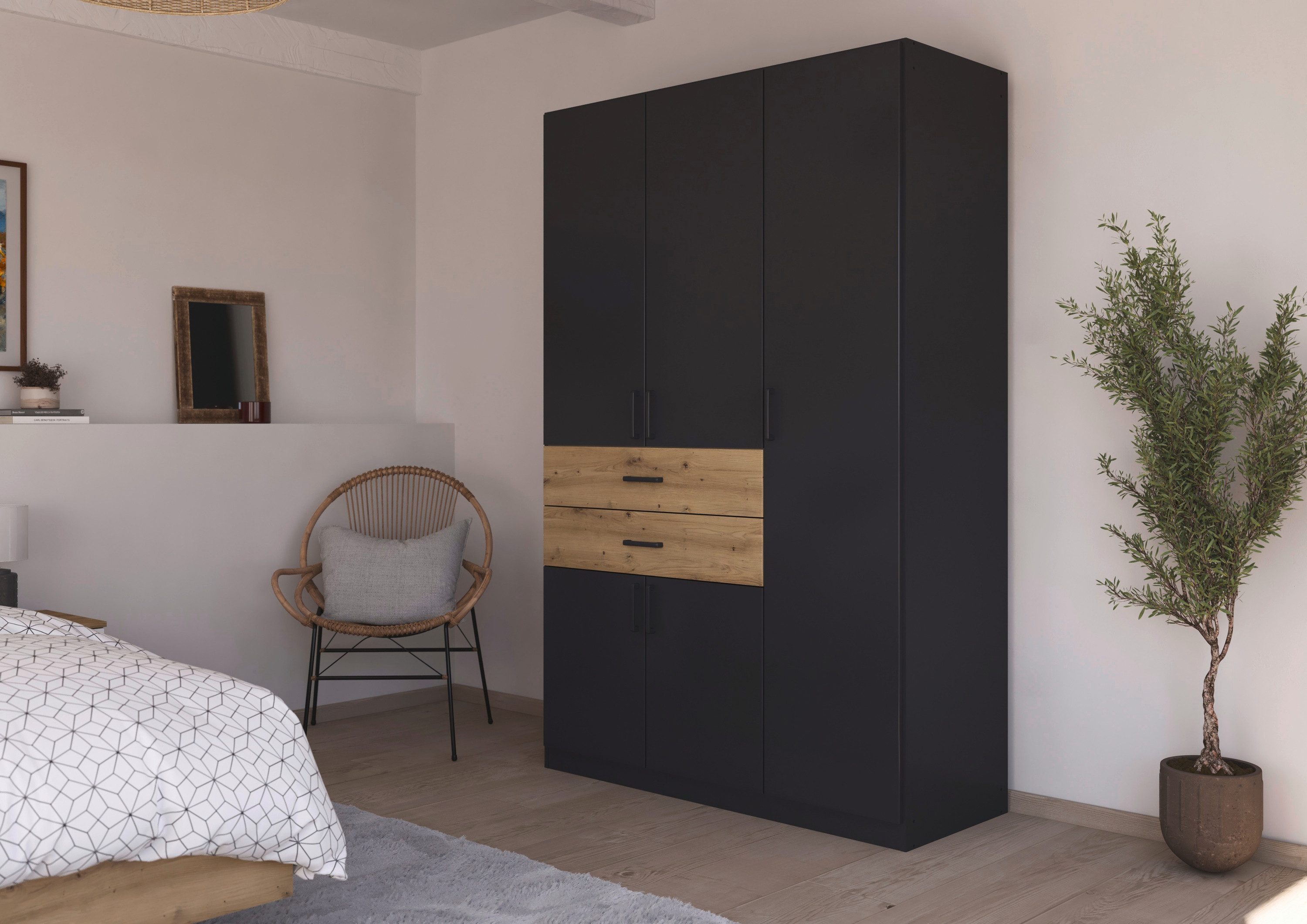 rauch Drehtürenschrank "Kleiderschrank Schrank Garderobe MAIKA mit Dekor-Fr günstig online kaufen