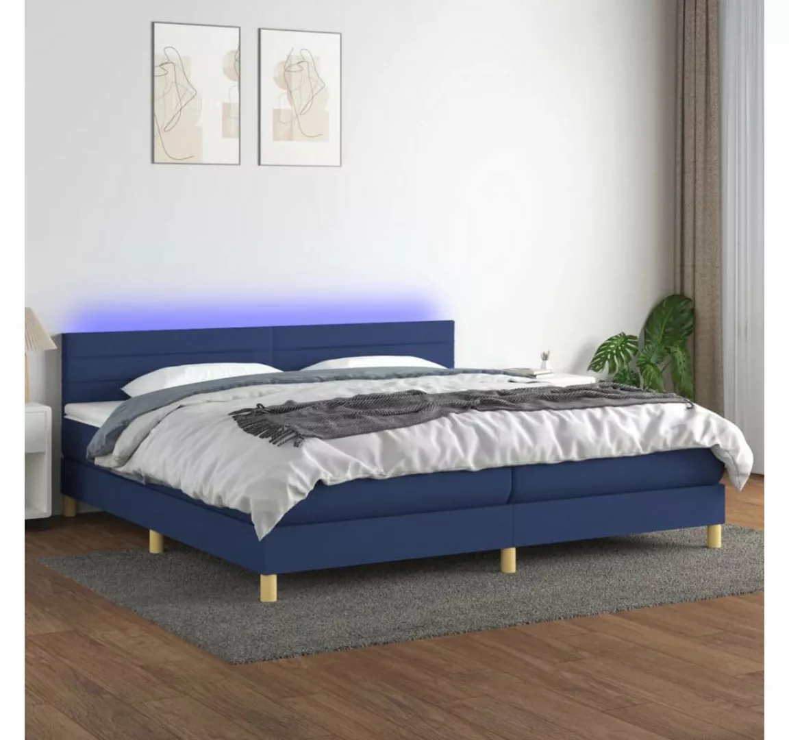 vidaXL Boxspringbett Bett Boxspringbett komplett mit Matratze & LED Stoff ( günstig online kaufen