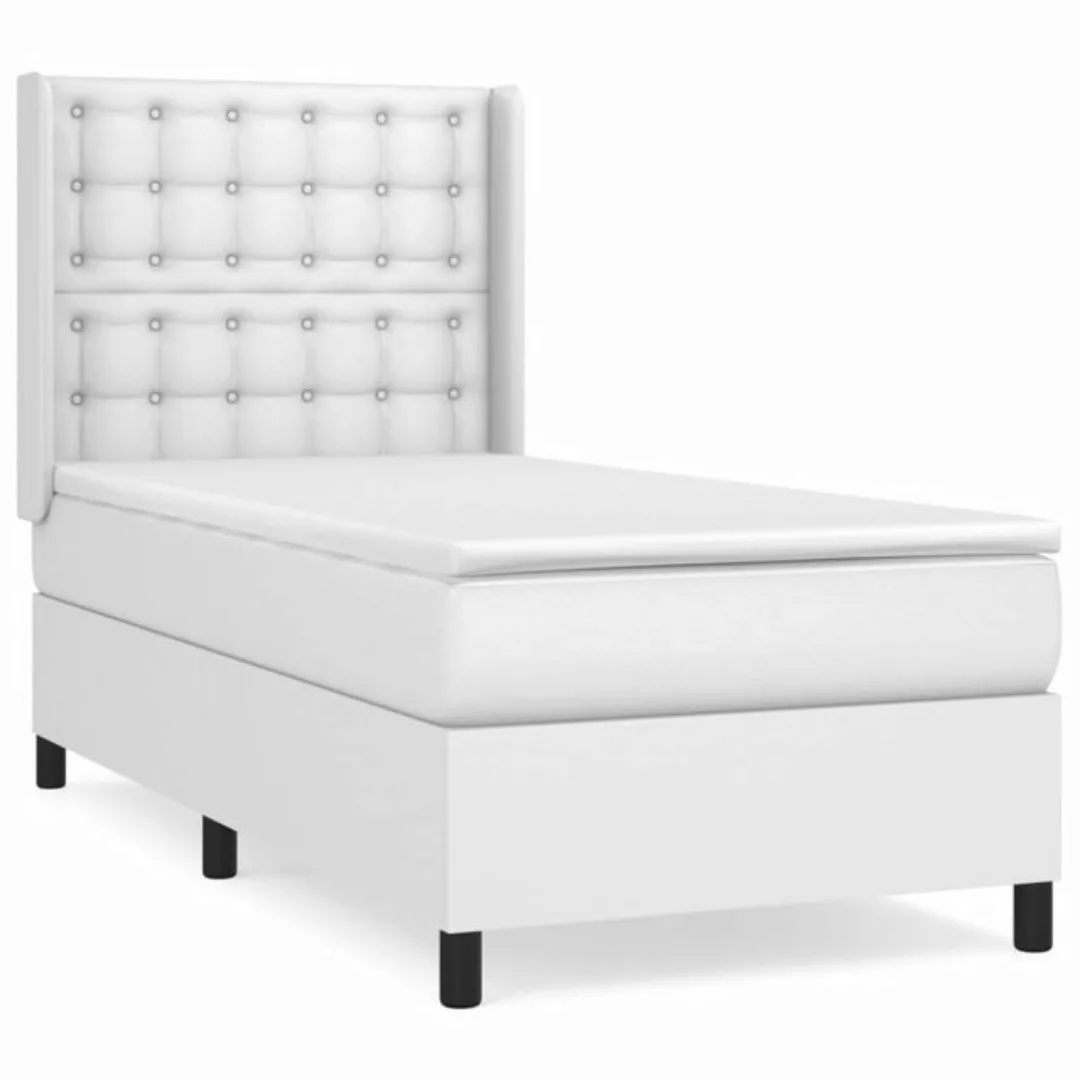 vidaXL Boxspringbett Bett Boxspringbett Kunstleder komplett mit Matratze & günstig online kaufen