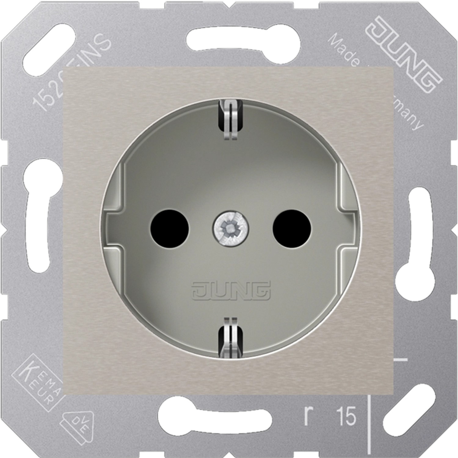 Jung Steckdose 50 mm x 50 mm für Klappdeckel Serie CD Platin günstig online kaufen